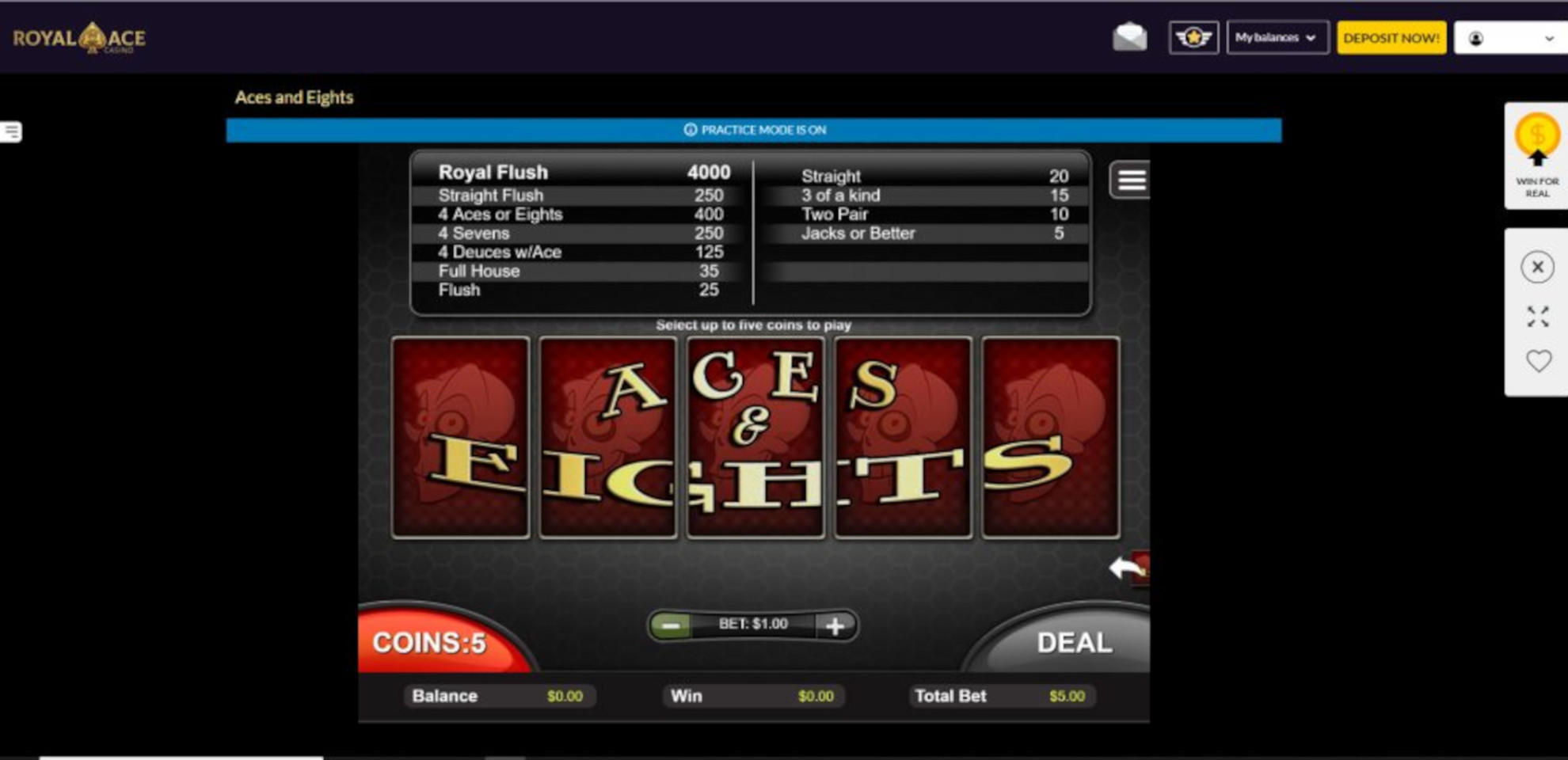 royal ace new casino bonus codes 127.00